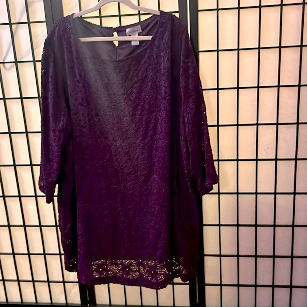Catherine’s burgundy size 4X cocktail dress